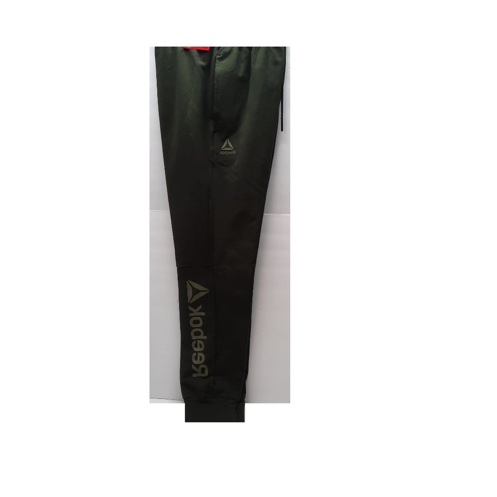 Reebok Mens SMALL NWoT Dark Green French Terry Pant Sweatpants Slim Jogger Fit